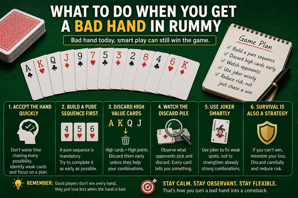 What to Do When You Get a Bad Hand in Rummy